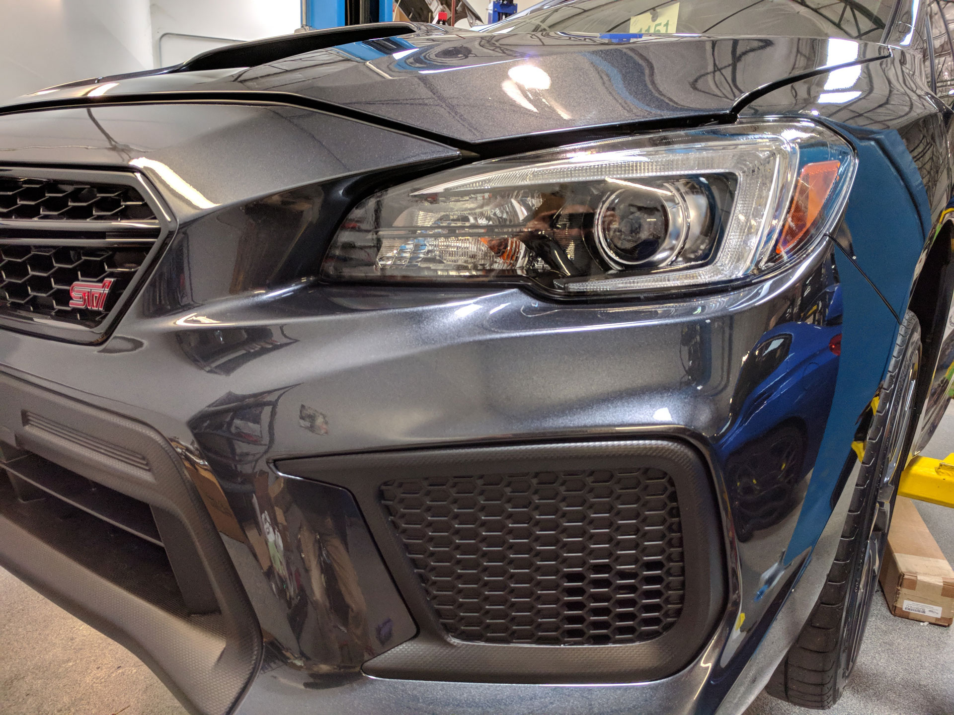 Subaru WRX STI  protected with 3M Pro Series Clear Bra Paint Protection Film