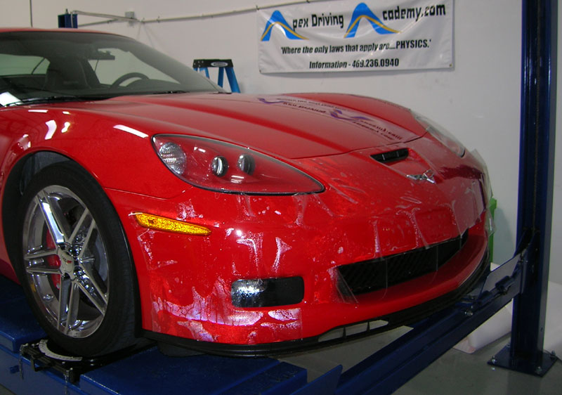 Chevrolet Corvette Z06 being protected with 3M Clear Bra Paint Protection Film